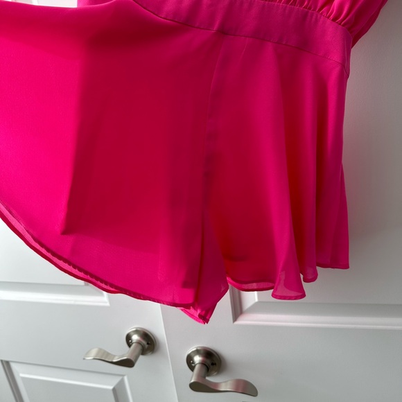 REVOLVE Hot Pink Plunge Neck Romper - MORE TO COME - - Picture 5 of 7
